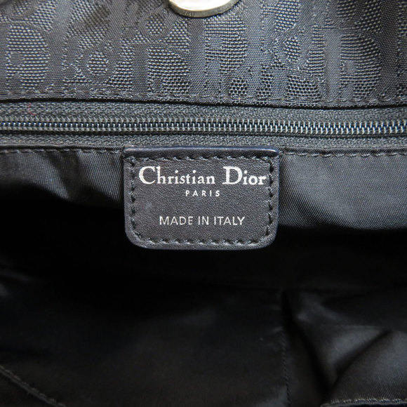 Christian Dior Trotter Pattern Handbag Nylon Material Black - Picture 6 of 9